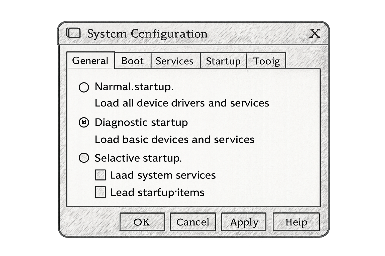 msconfig boot diagnostic enable